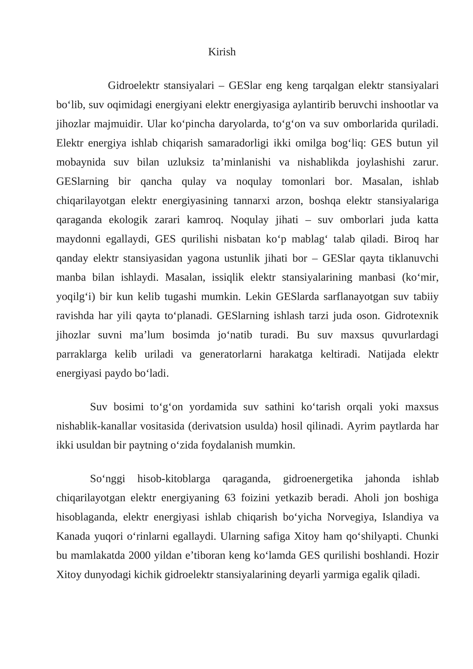 Gidroelektr stansiyalari