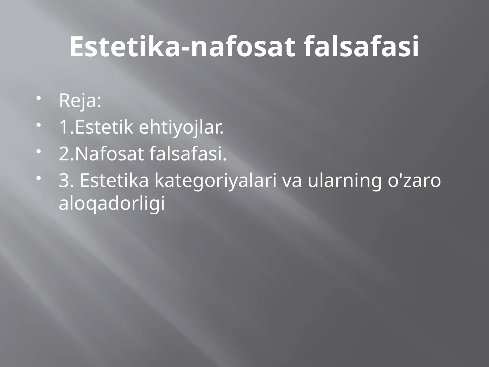 Estetika-nafosat falsafasi
