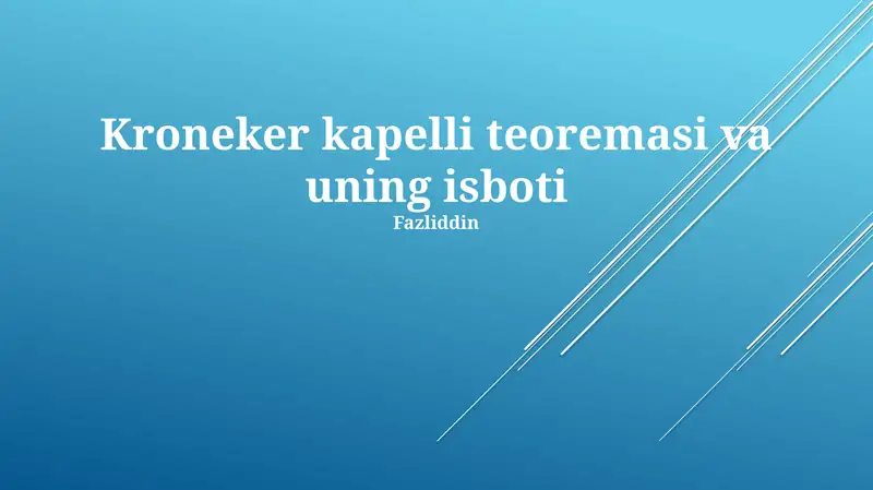 Kroneker-Kapelli teoremasi va uning isboti