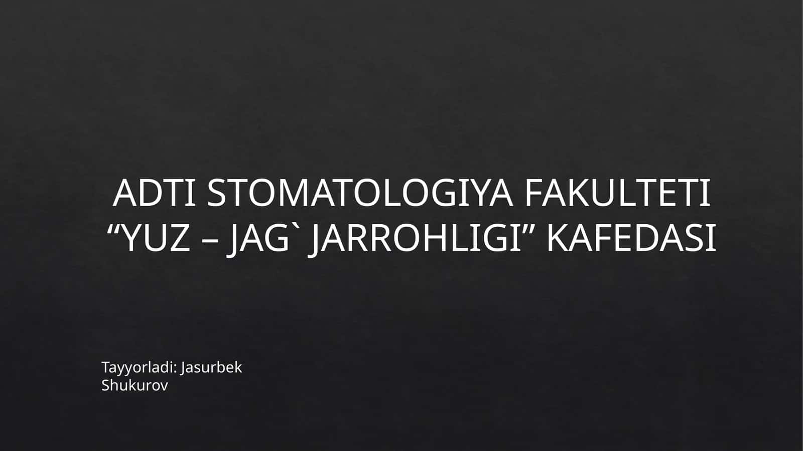 Yuqori jag‘ o‘tkir osteomieliti atrofidagi rivojlangan abssess va flegmonlar