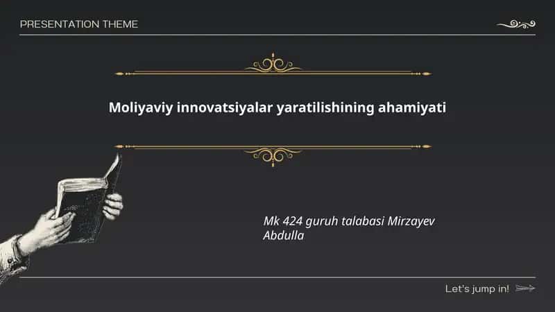 Moliyaviy innovatsiyalar yaratilishining ahamiyati