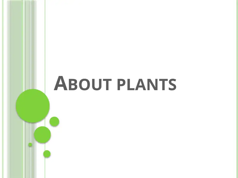 About plants