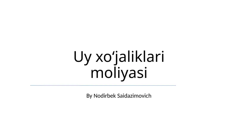 Byudjet va prognoz