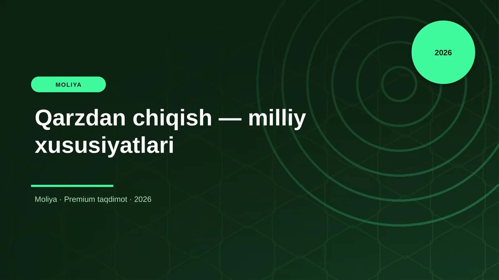 Qarzdan chiqish — milliy xususiyatlari