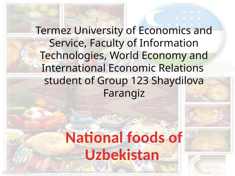 National Foods of Uzbekistan