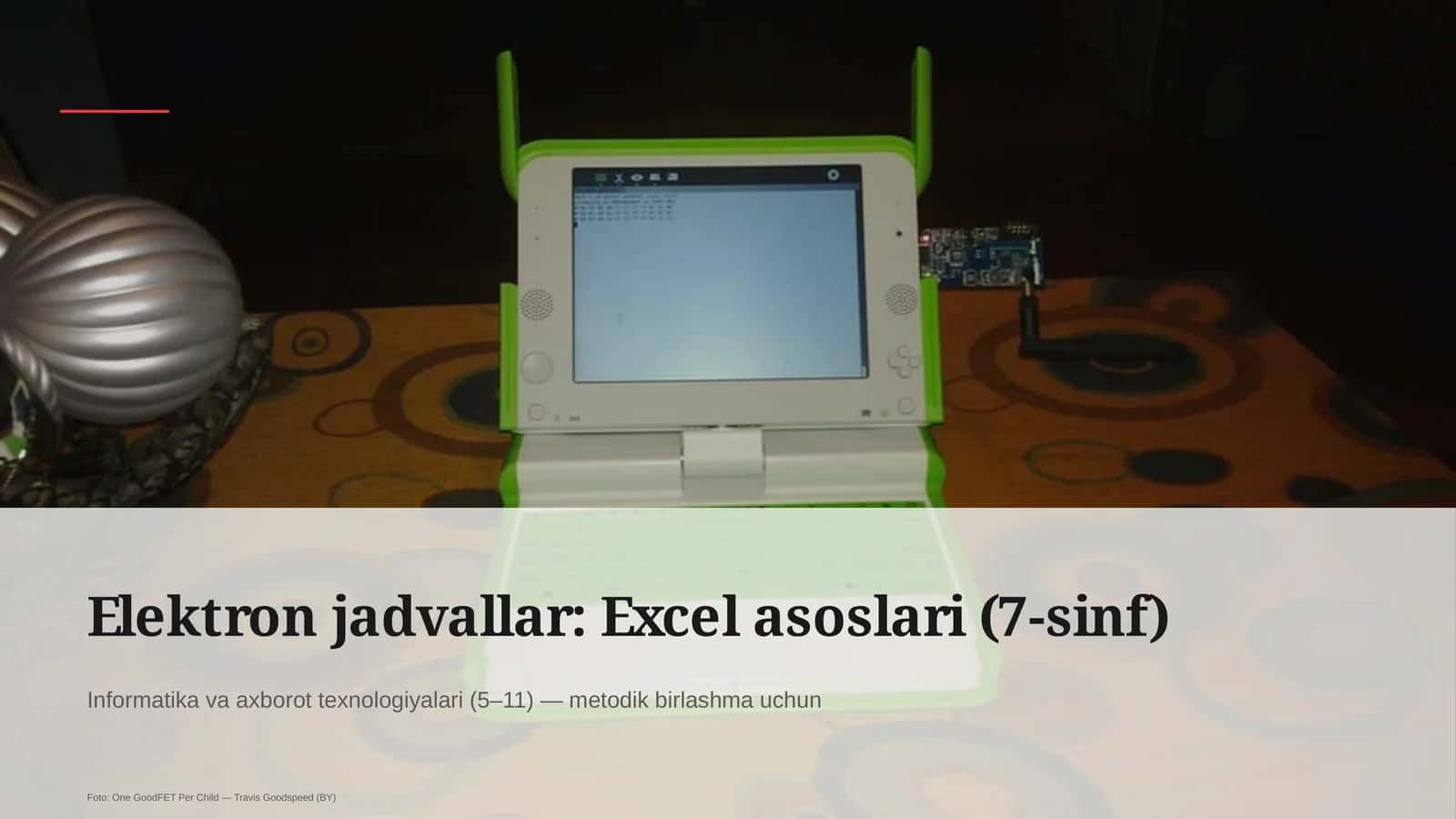 Elektron jadvallar: Excel asoslari (7-sinf)