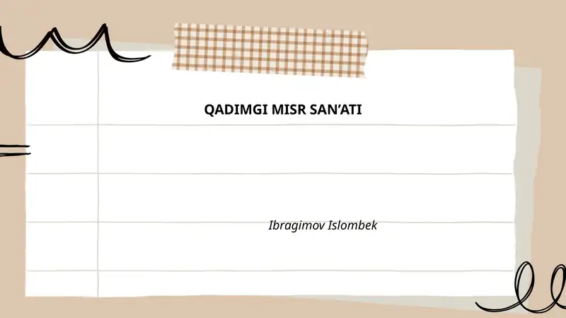 QADIMGI MISR SAN’ATI
