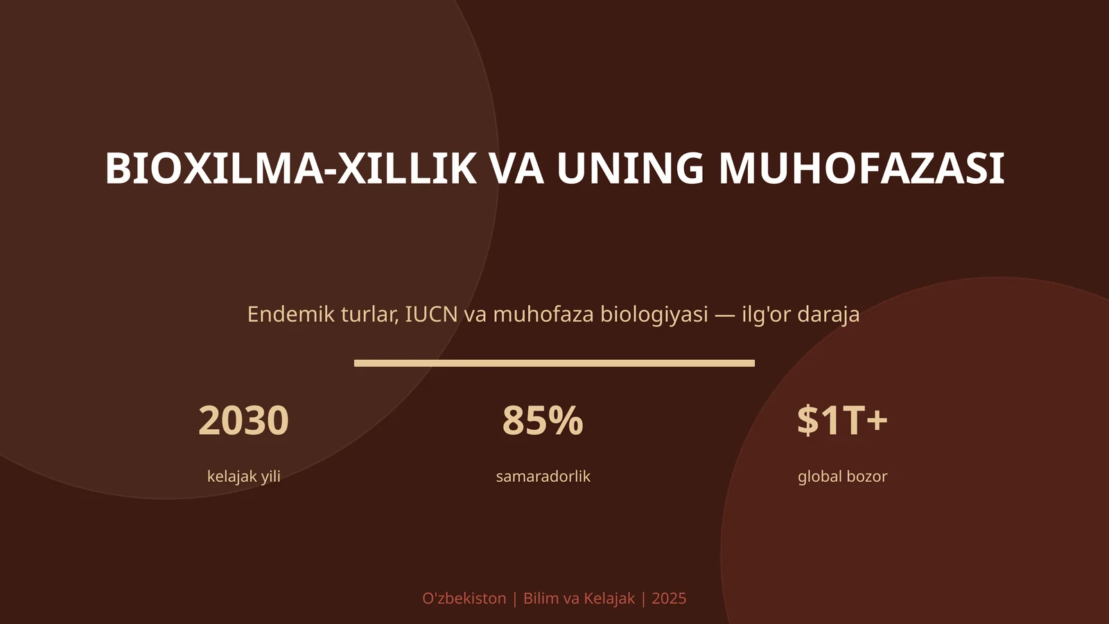 BioХILMA-ХILLIK VA UNING MUHOFAZASI