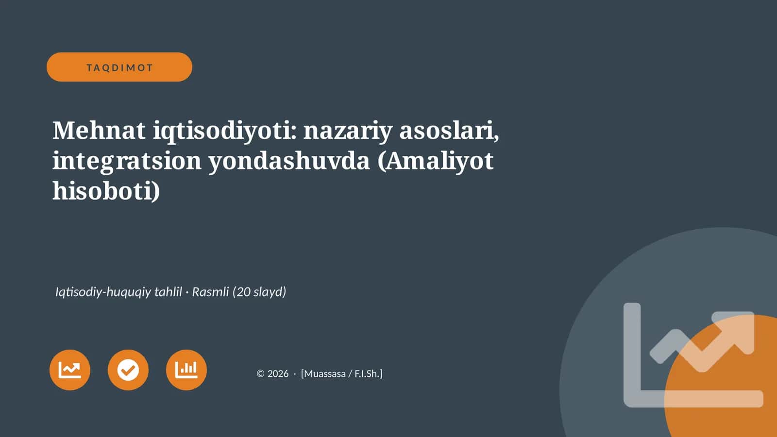 Mehnat iqtisodiyoti: nazariy asoslari, integratsion yondashuvda (Amaliyot hisoboti)