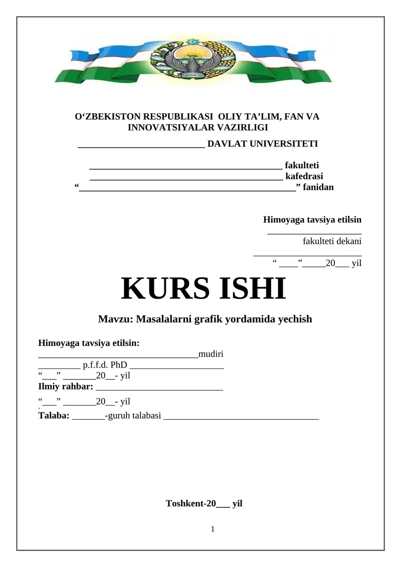 Masalalarni grafik yordamida yechish