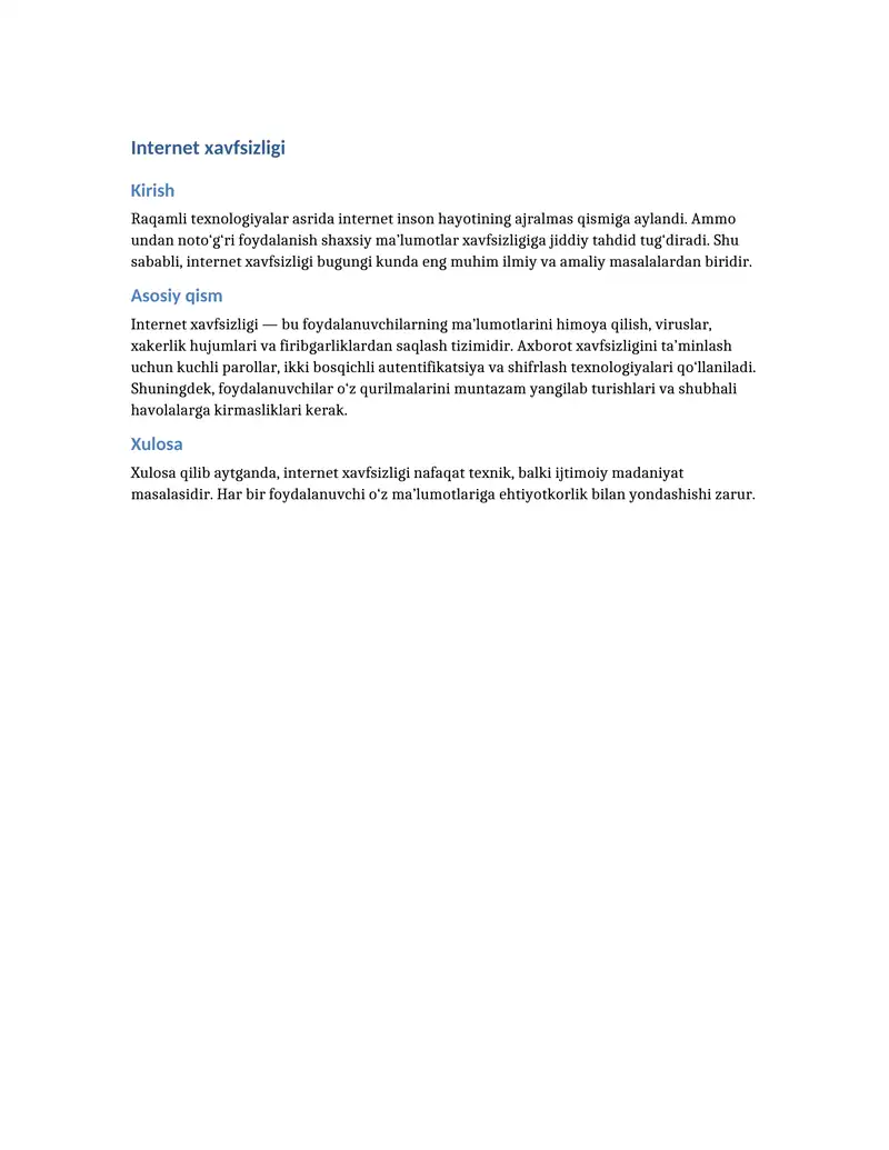 Internet xavfsizligi