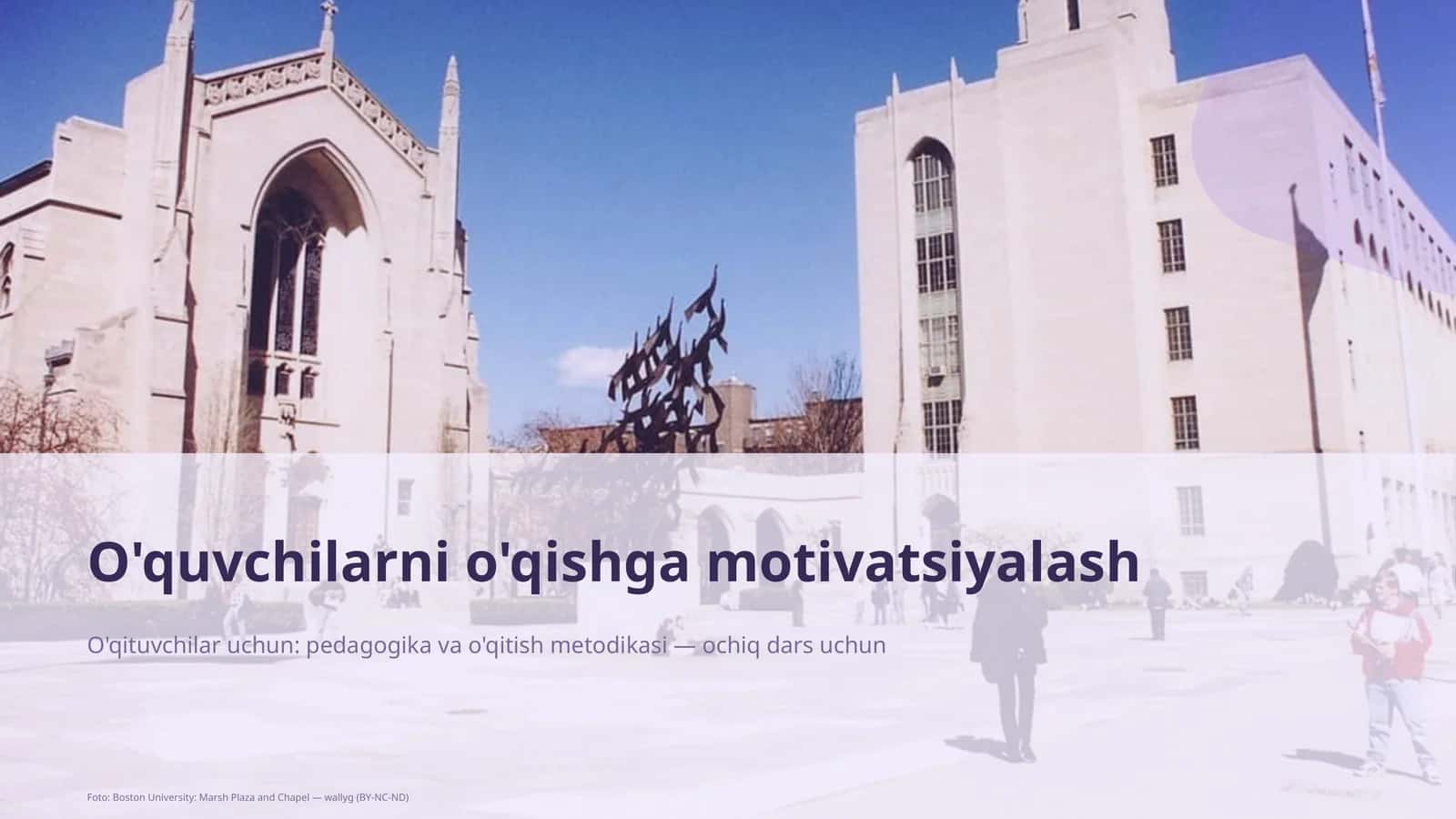 O'quvchilarni o'qishga motivatsiyalash