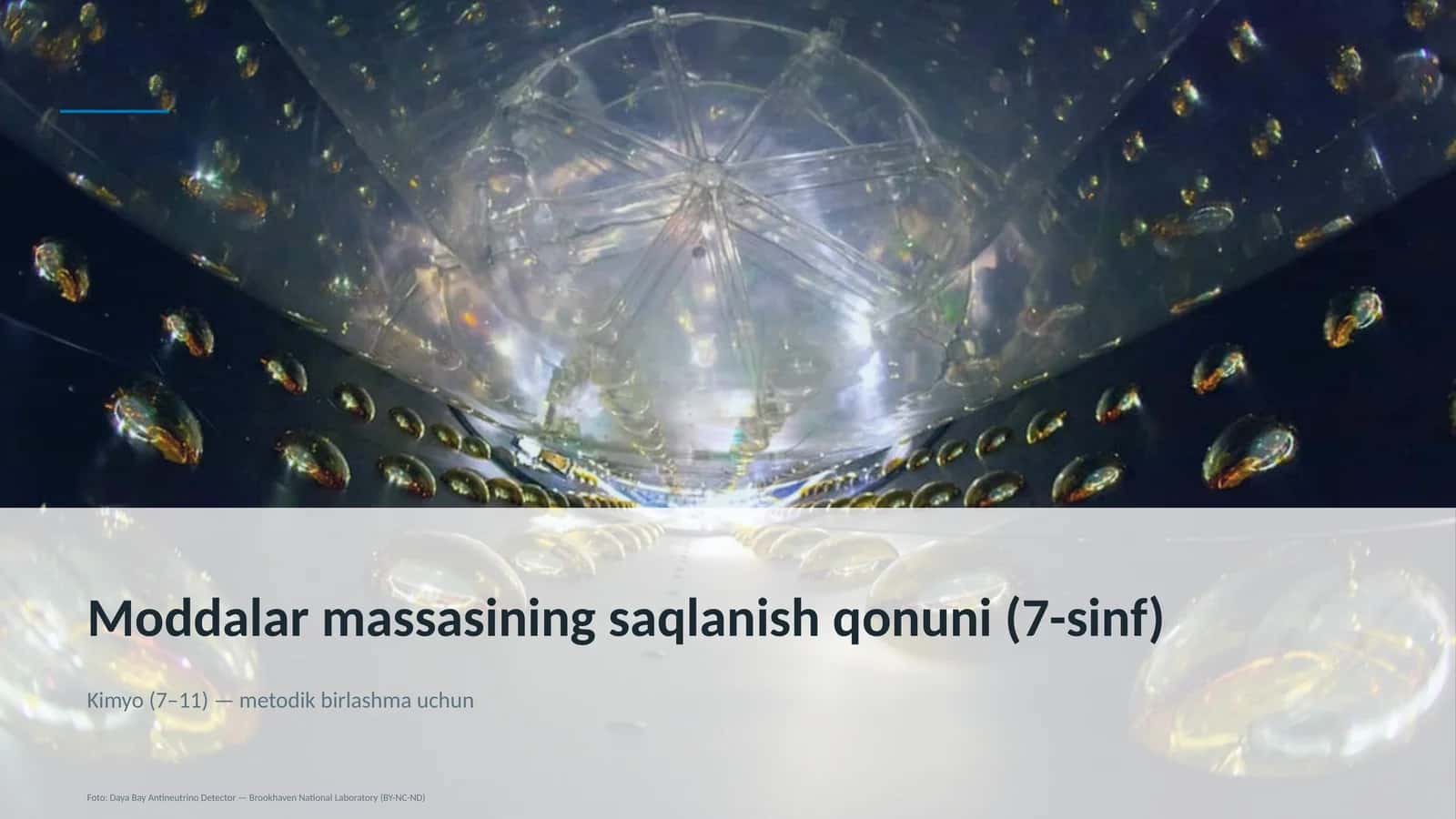 Moddalar massasining saqlanish qonuni (7-sinf)