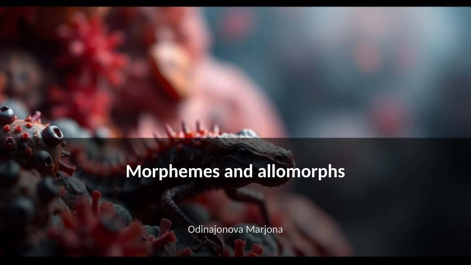 Morphemes and allomorphs