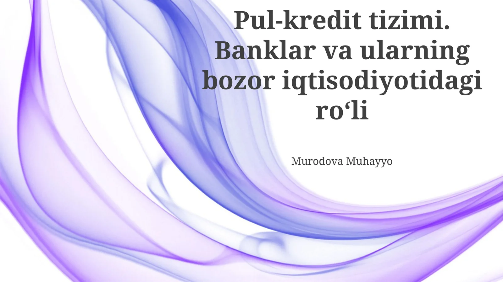 Pul-kredit tizimi