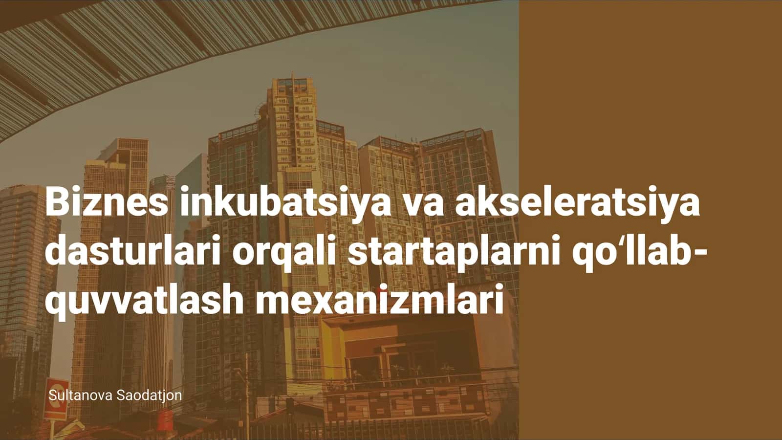Biznes inkubatsiya va akseleratsiya dasturlari