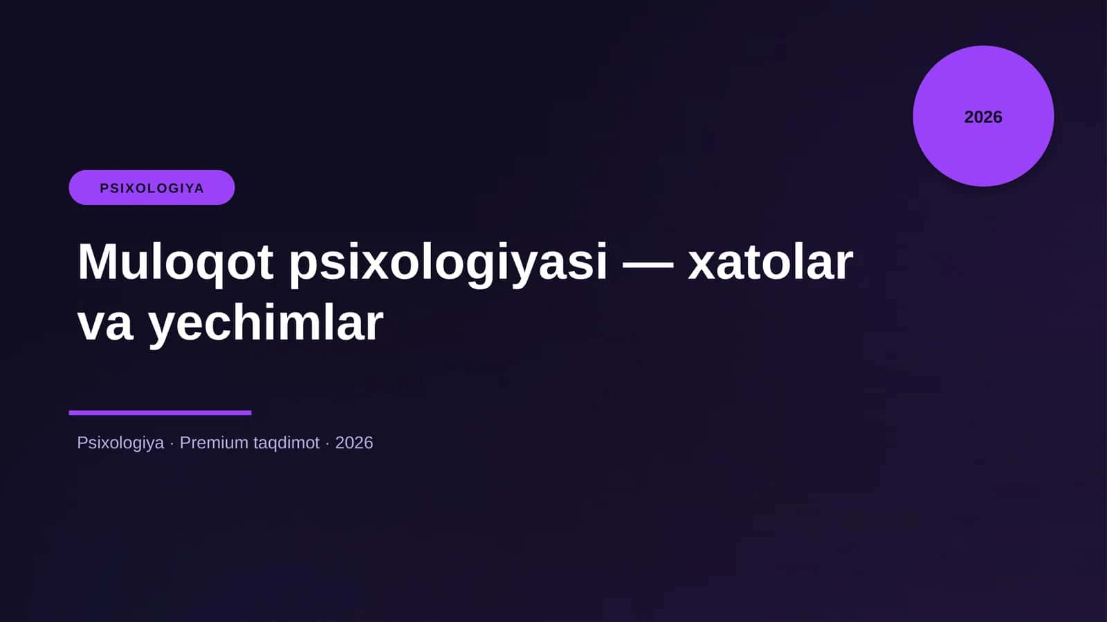 Muloqot psixologiyasi — xatolar va yechimlar