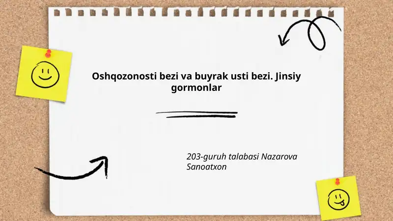 Oshqozonosti bezi va buyrak usti bezi. Jinsiy gormonlar