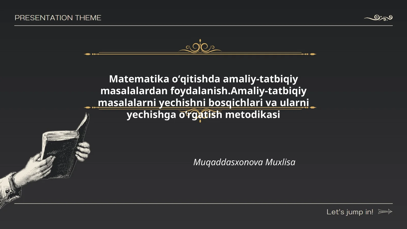 Matematika oʻqitishda amaliy-tatbiqiy masalalardan foydalanish