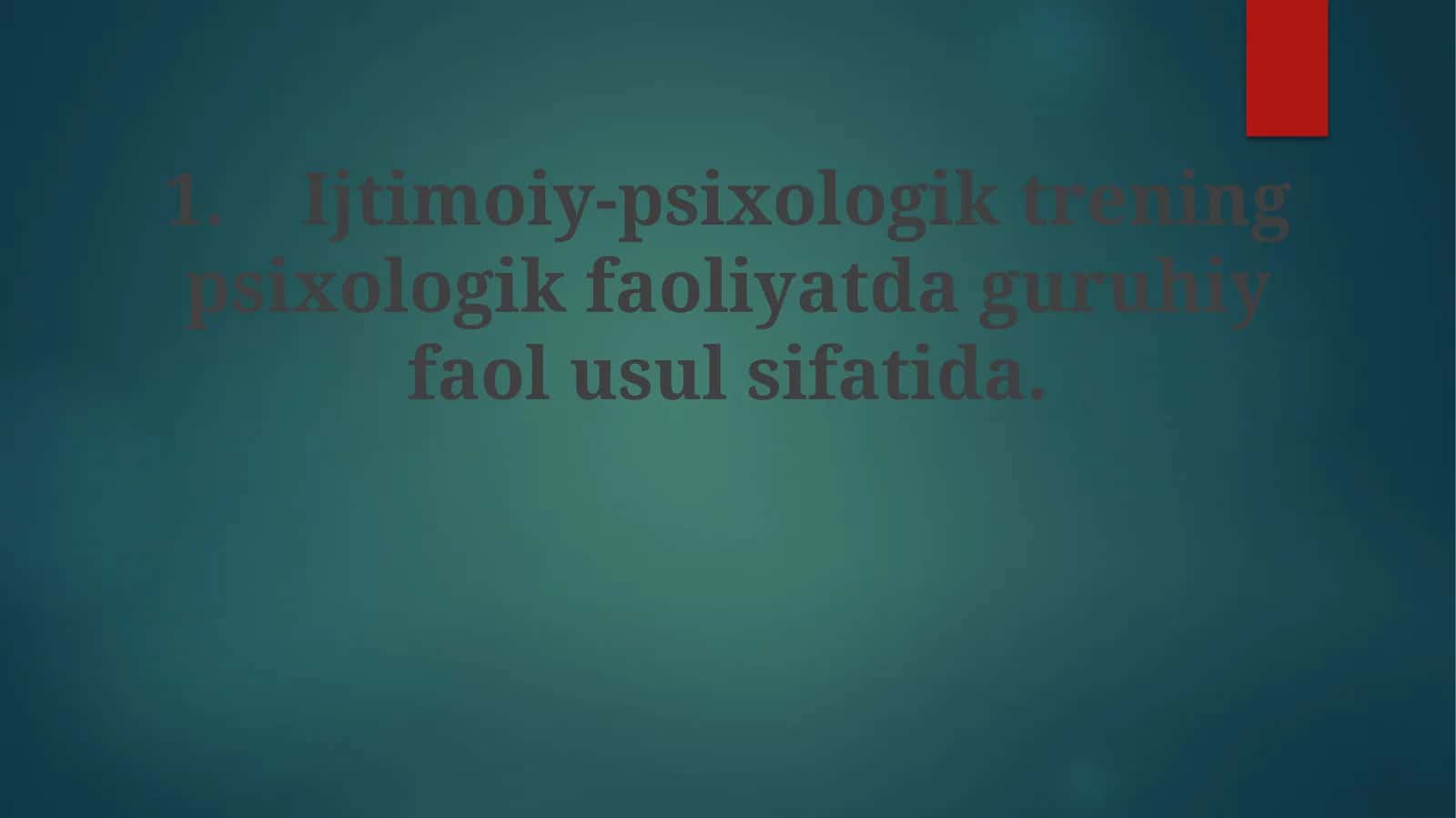 Ijtimoiy-psixologik trening