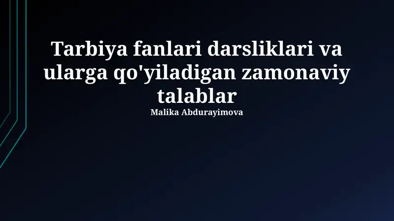 Innovatsion pedagogik yondashuvlar