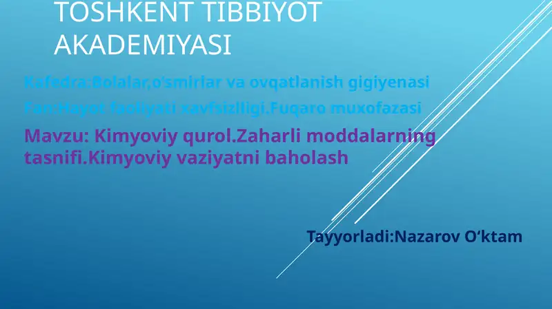Kimyoviy qurol