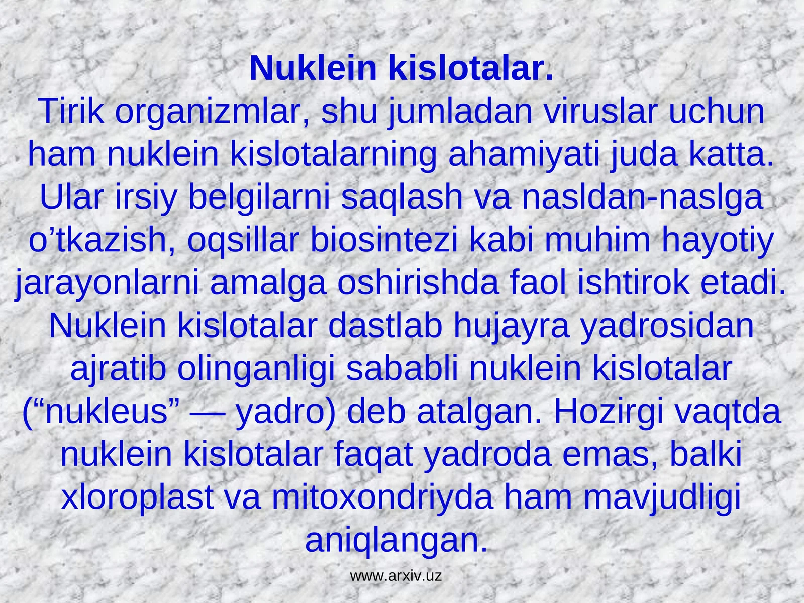Nuklein kislotalar