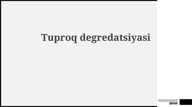 Tuproq degradatsiyasi