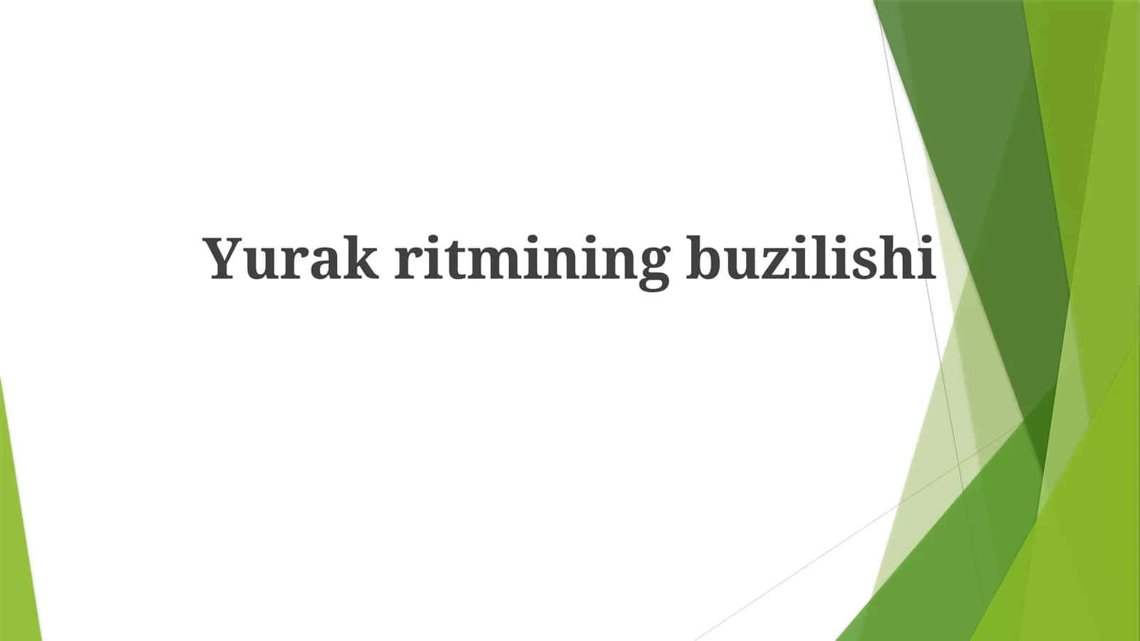 Yurakritminingbuzilishi