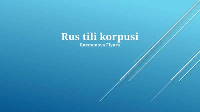 Rus tili korpusi
