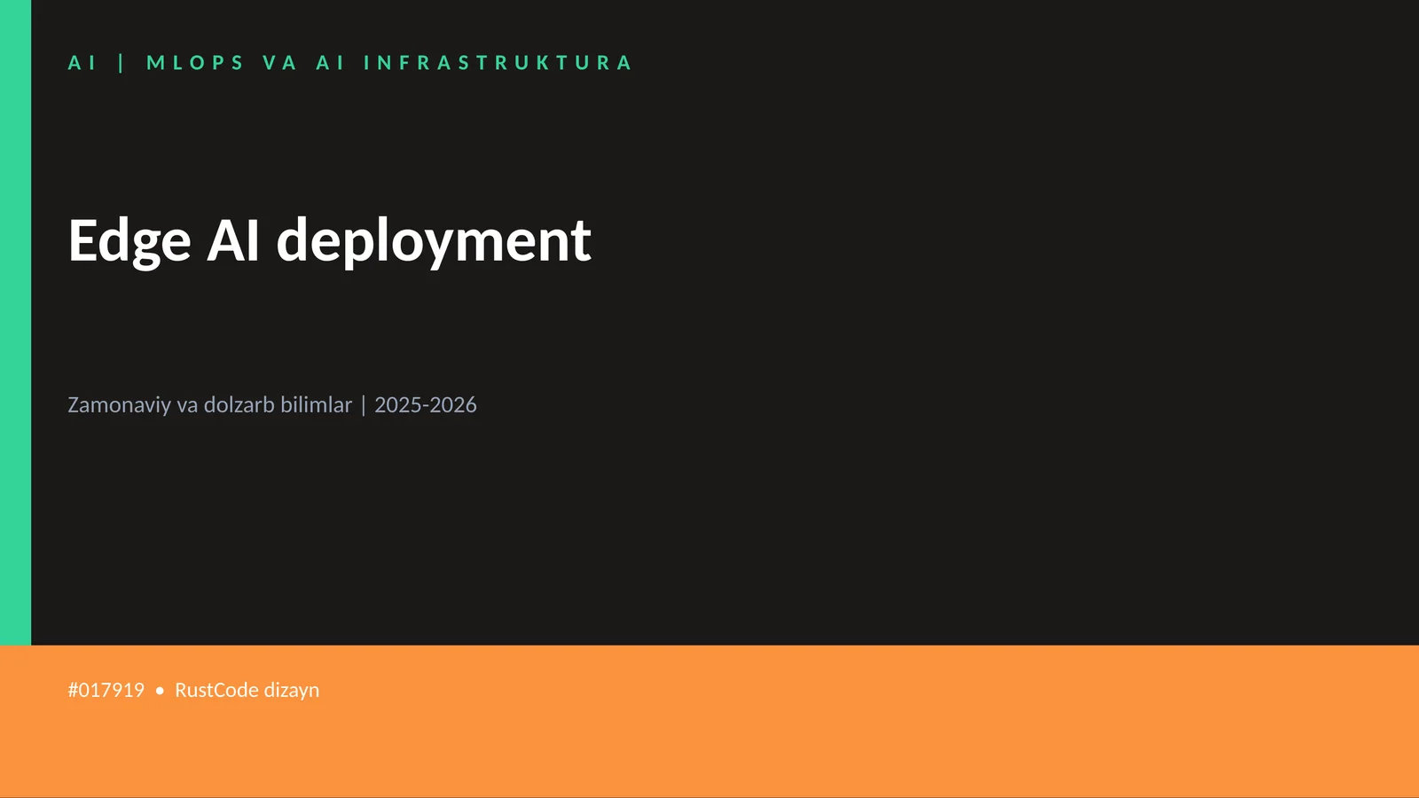 AI | MLOPS VA AI INFRASTRUKTURA
