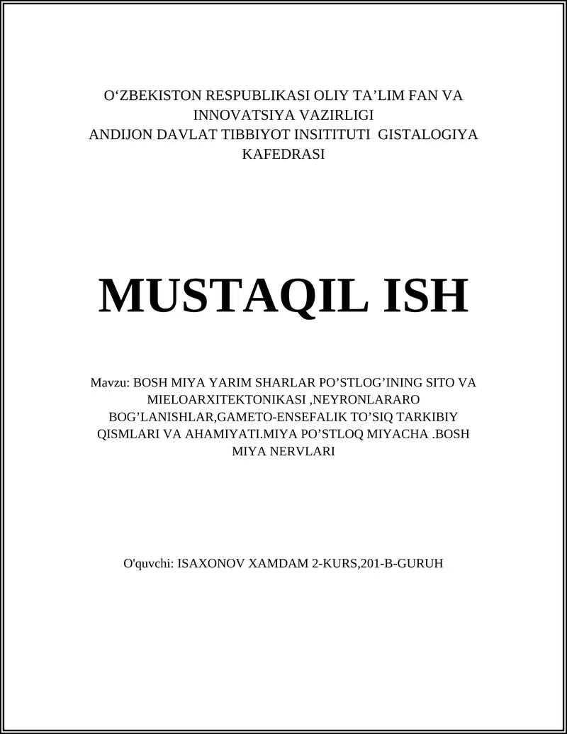 Bosh miya yarim sharlari po’stlog’i