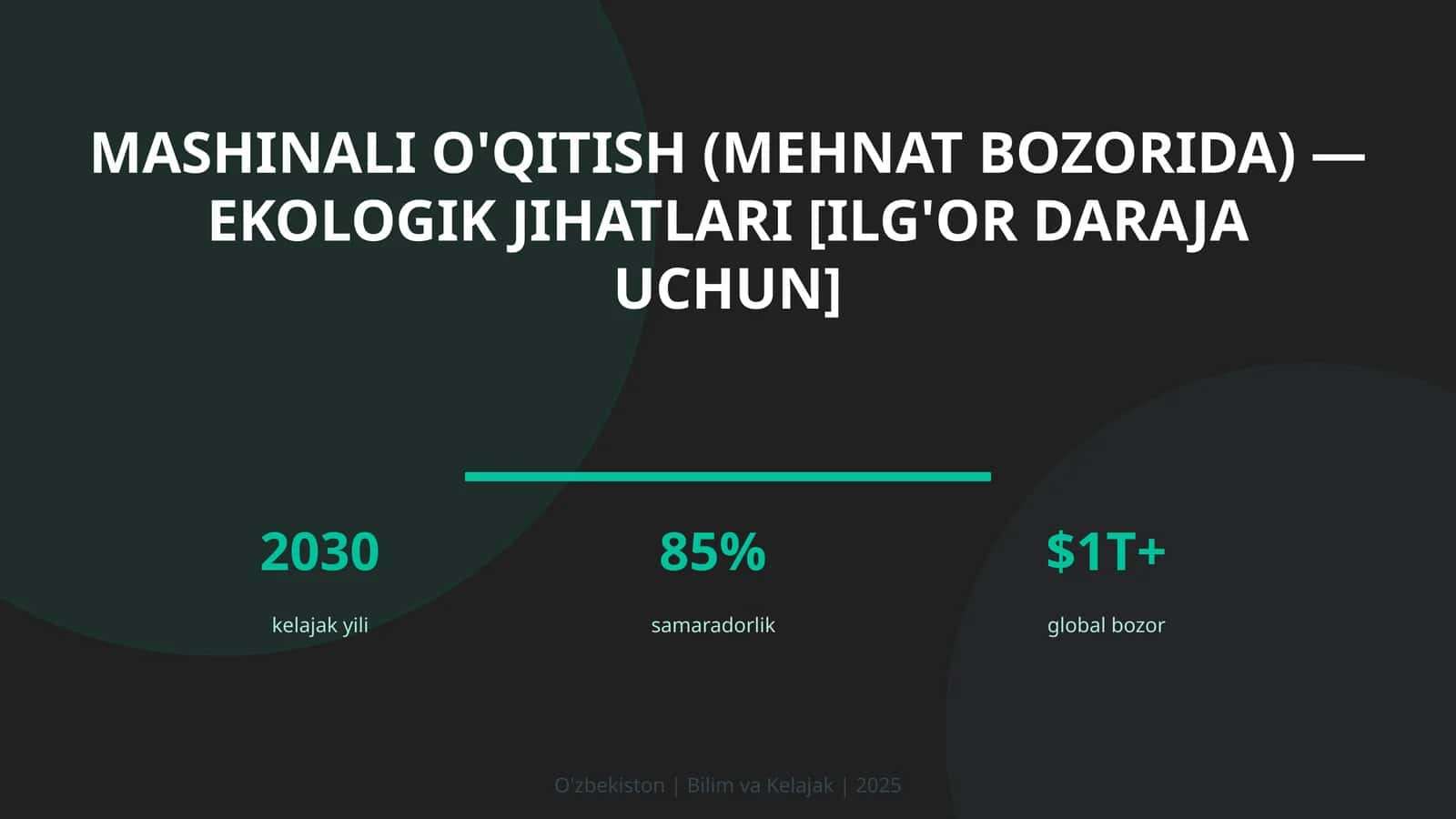 Mashinali o'qitish (mehnat bozorida) — ekologik jihatlari [ilg'or daraja uchun]