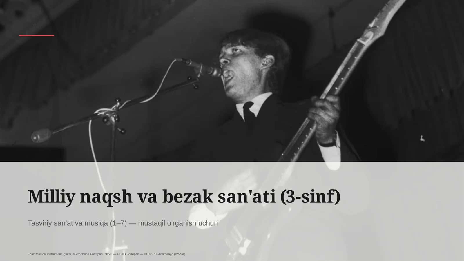 Milliy naqsh va bezak san'ati (3-sinf)