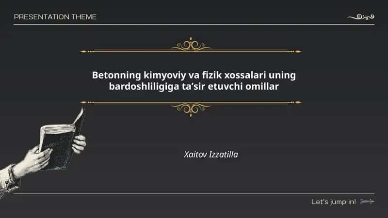 Betonning kimyoviy va fizik xossalari