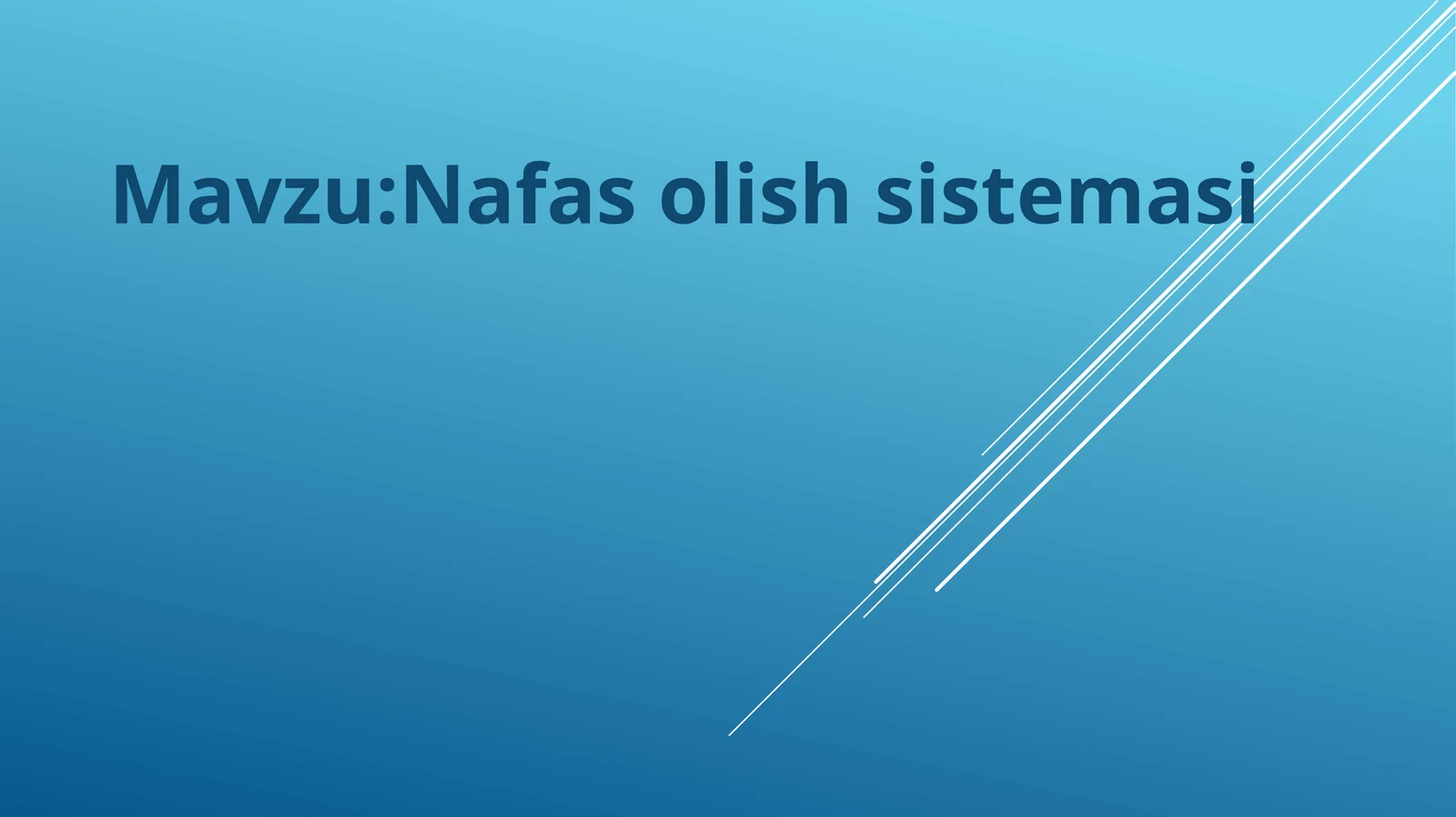 Nafas olish sistemasi