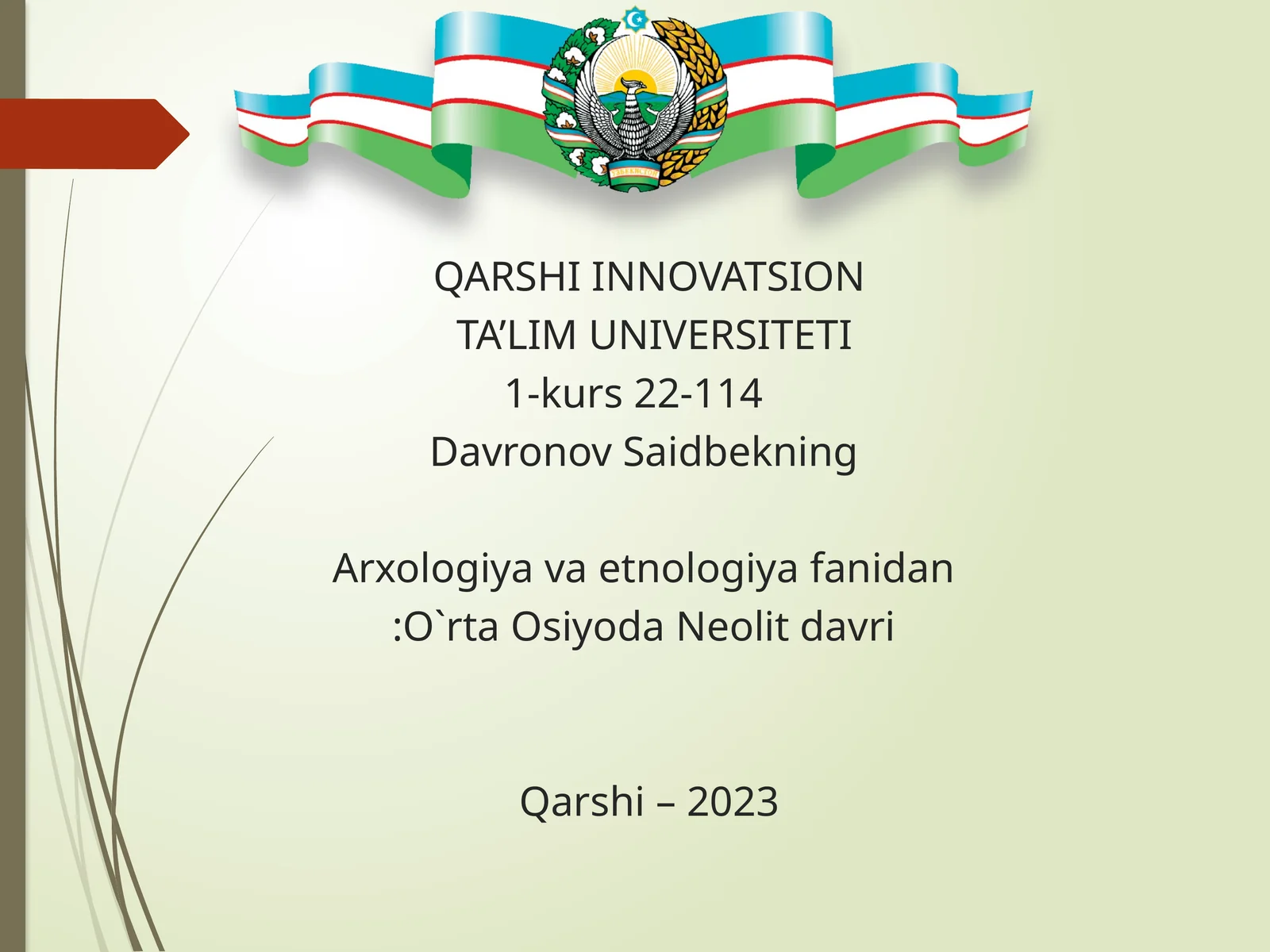 Neolit davri xususiyatlari va xronologiyasi