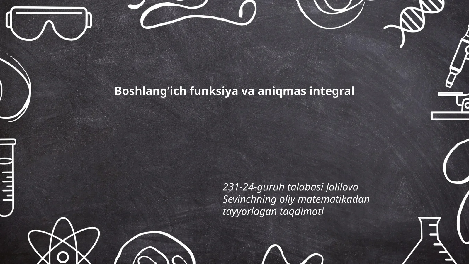Boshlangʻich funksiya va aniqmas integral