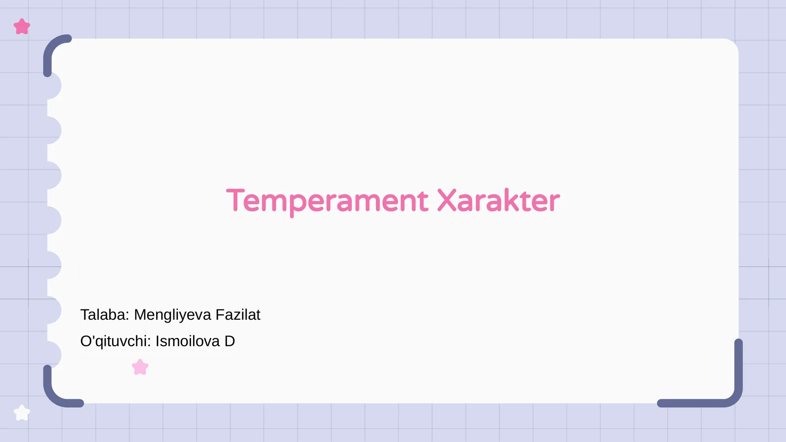 Temperament Xarakter
