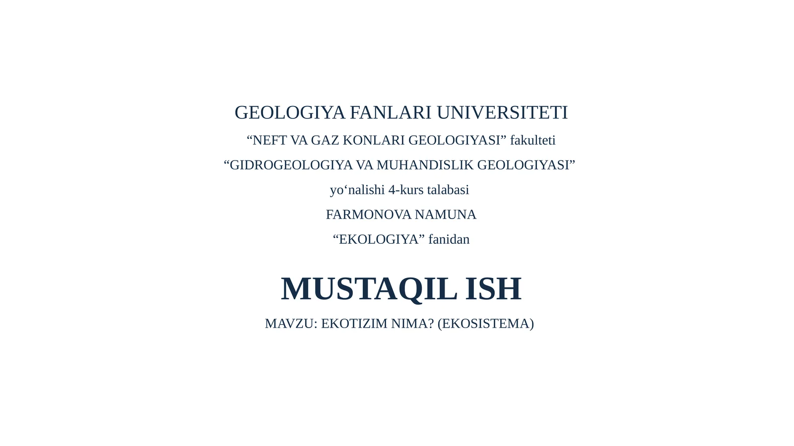 EKOTIZIM NIMA? (EKOSISTEMA)