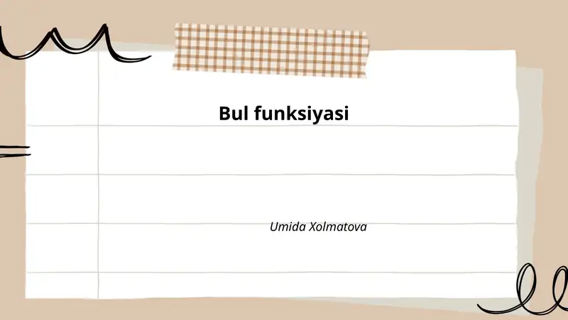 Bul funksiyasi