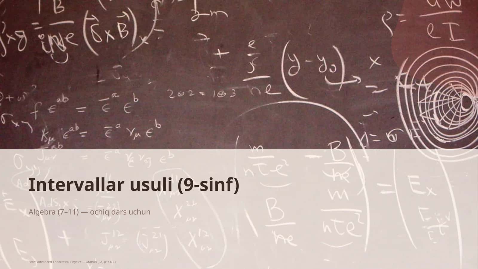 Intervallar usuli (9-sinf)
