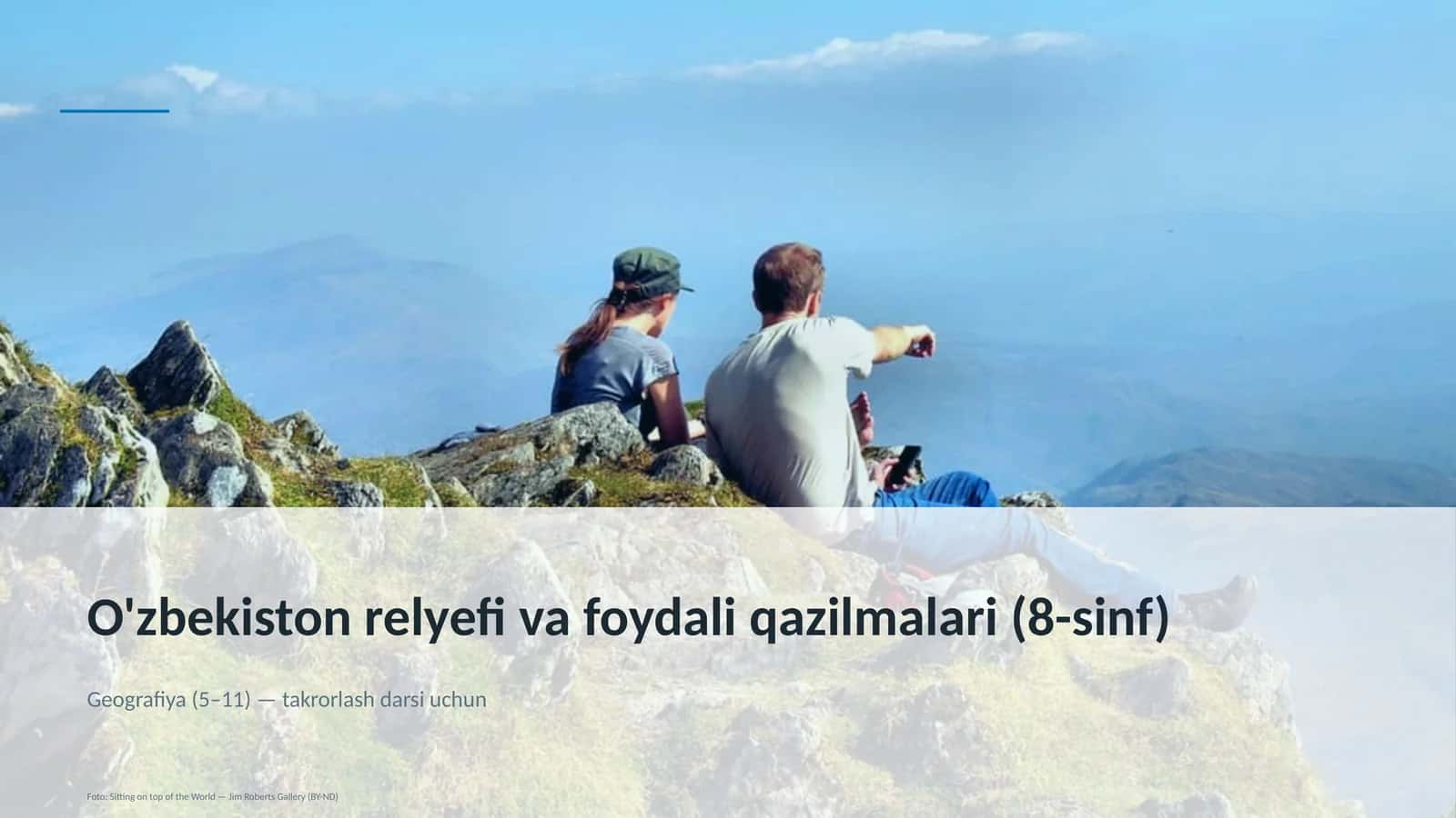 O'zbekiston relyefi va foydali qazilmalari (8-sinf)