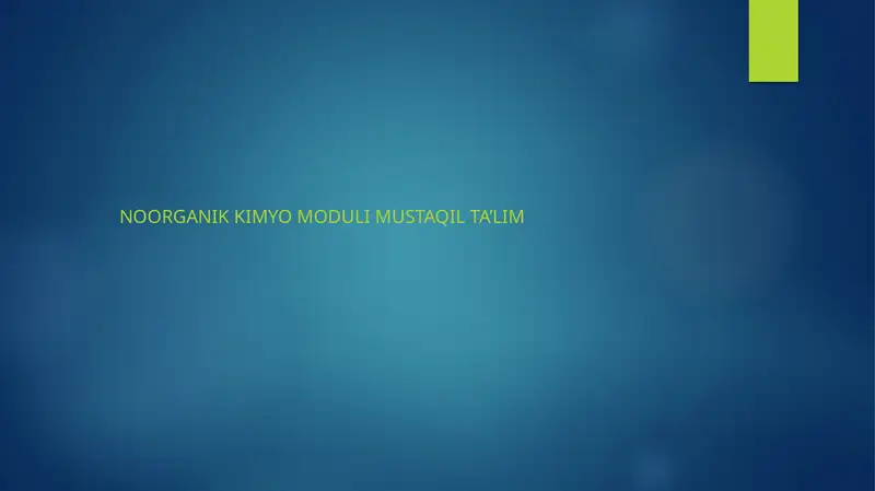 kimyoviy rekasiyaning kinetik tenglamasi
