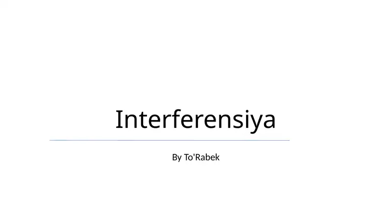 Interferentsiya