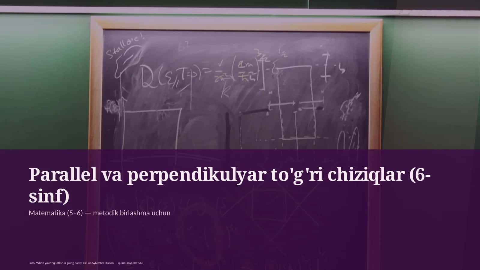 Parallel va perpendikulyar to'g'ri chiziqlar (6-sinf)