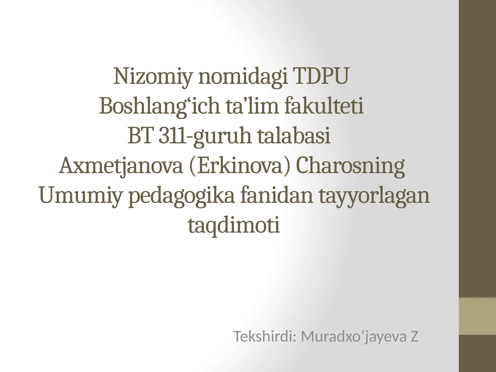 IMOM AL-BUXORIY(810- 870)