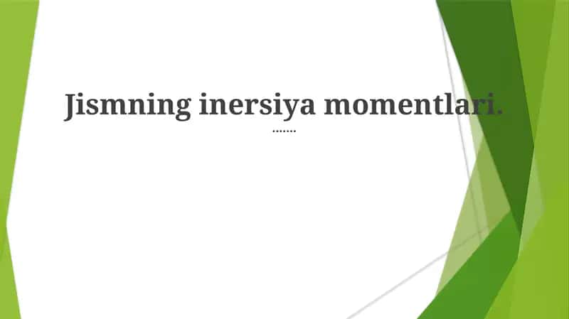 Inqorsion Momentlar