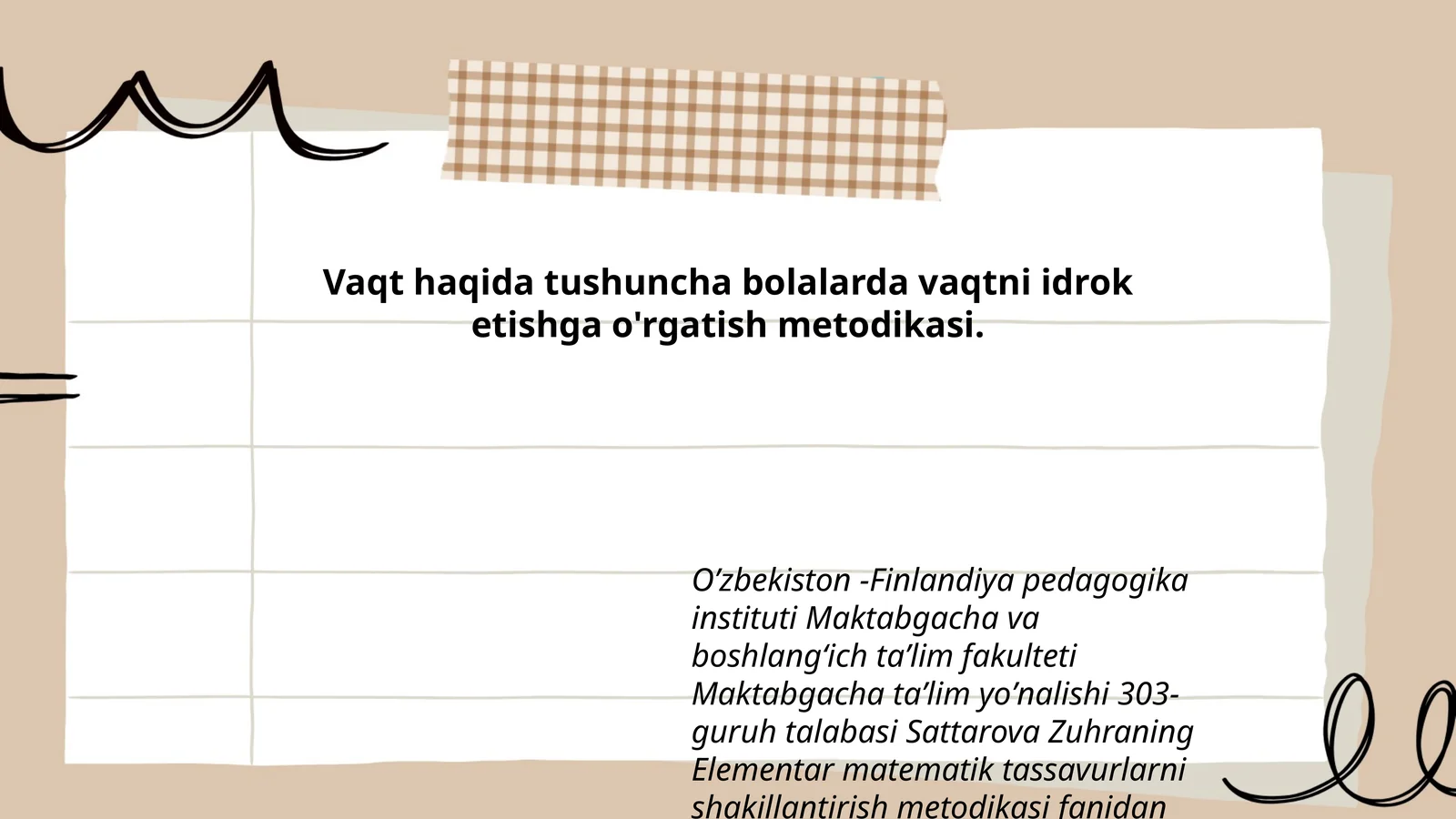 Elementar matematik tassavurlarni shakillantirish metodikasi