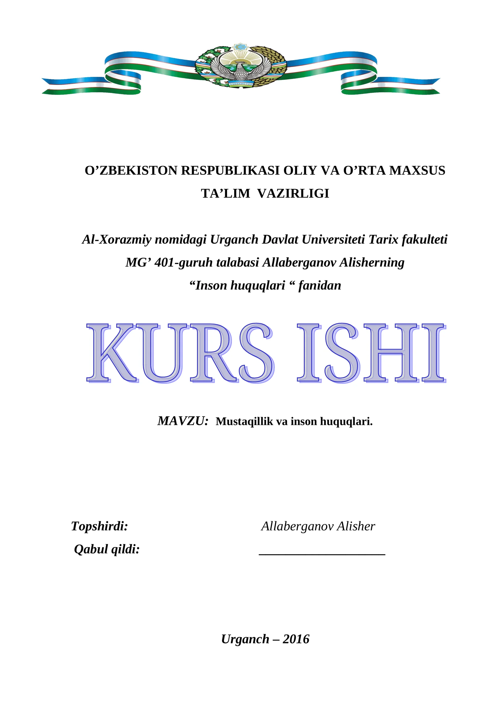 Mustaqillik va inson huquqlari
